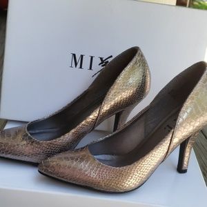 Pewter Snake Pumps  worn once